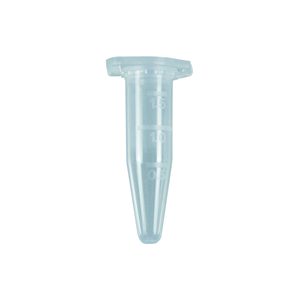 Reactievaatjes 1,5 ml, PP, naturel, conisch, met veiligheidssluiting, niet-steriel