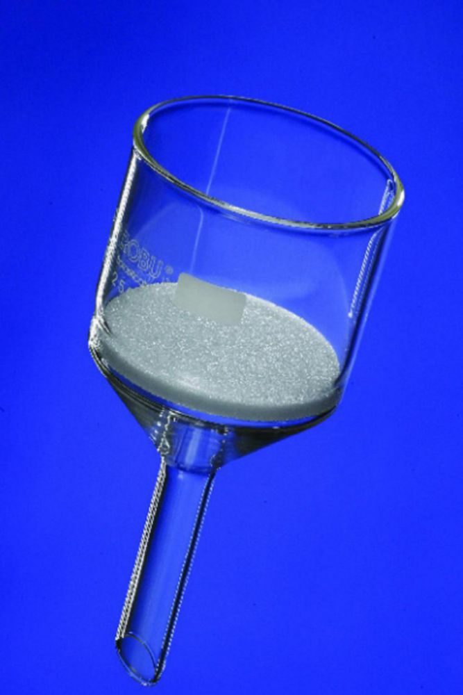 Glasfiltertrechter 250 ml,  por 2, Ø 80 mm, steel Ø 18 mm