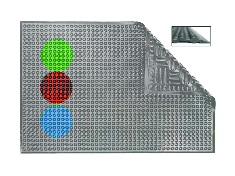 Ergomat werkplekmatten Hygiene grey, EPDM-rubber, lichtgrijs, 600x900 mm