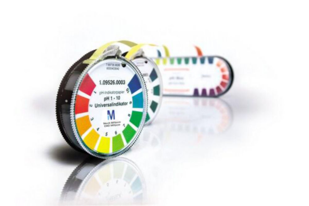 pH indicatorpapier Lakmoesrood  basen kleurt v.rood naar blauw