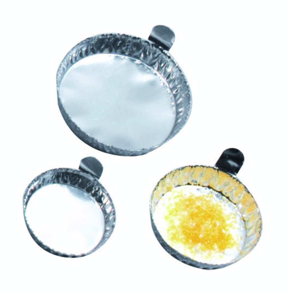 Weegschaaltjes, aluminium, Ø x H = 43 x 12 mm, met vingertab