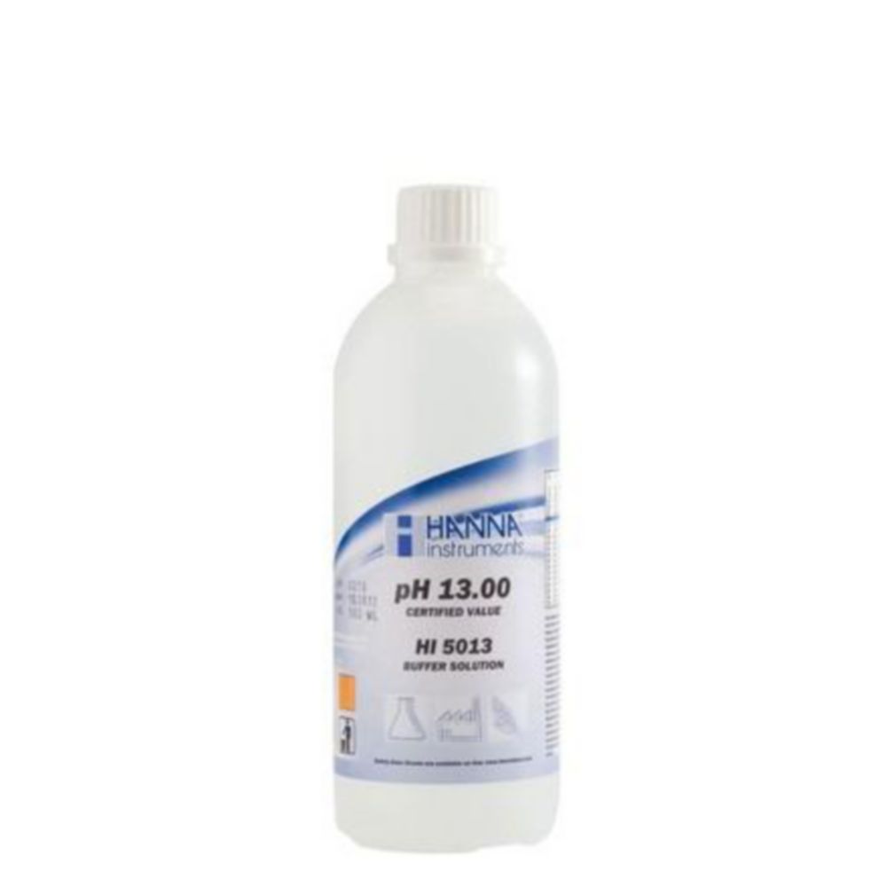 Bufferoplossing pH 13,00, Kunststof fles 500ml, kleurloos, NIST