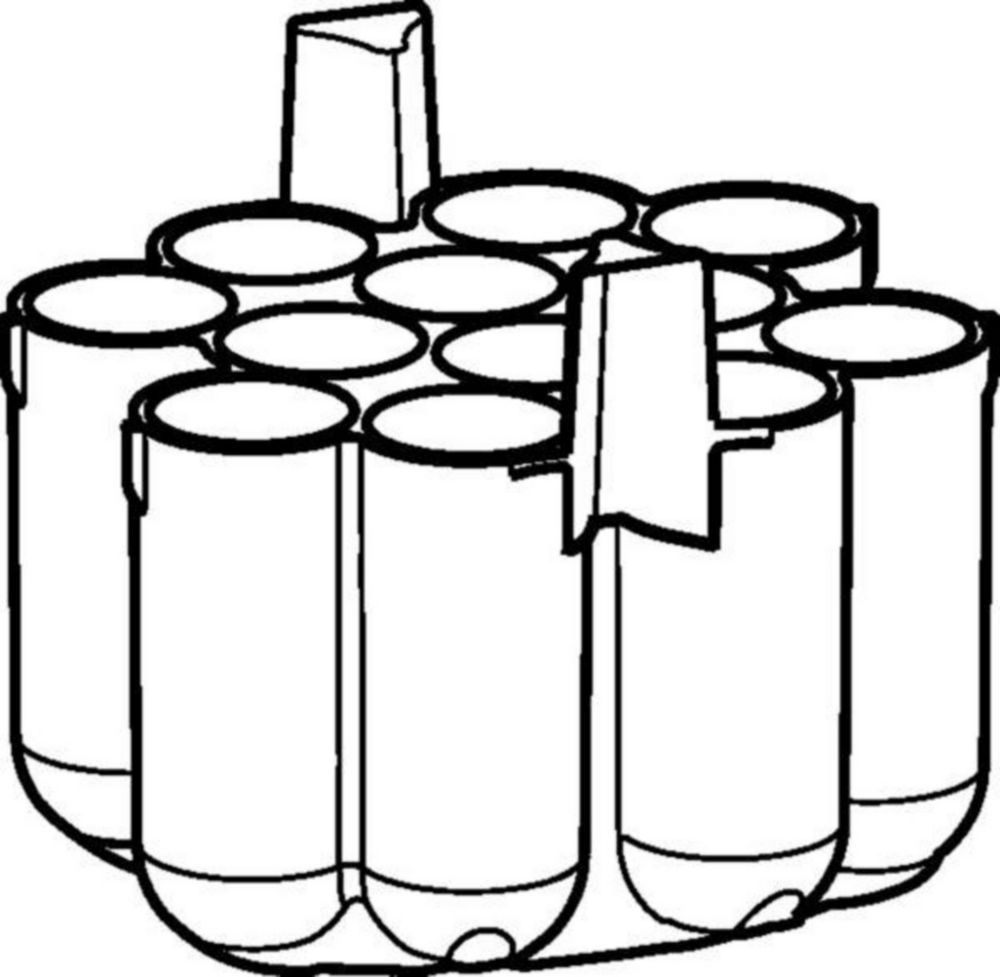 Adapter voor 12 reactievaten 50 ml Nalgene, voor rotor S-4xUniversal-Large