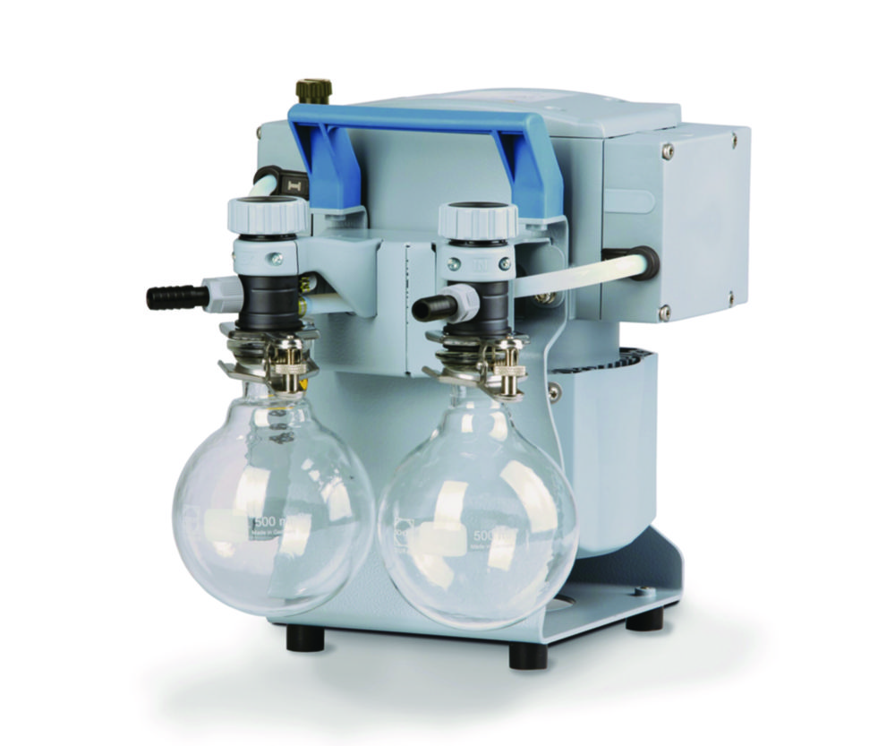 Chemie-vacuümpompsysteem MZ 2C NT + 2AK, afscheider zuig- en drukzijde