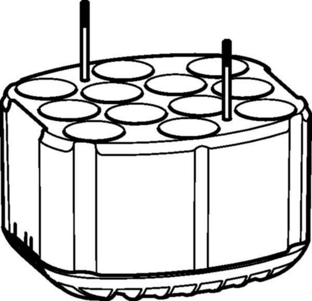 Adapter voor 12 vaten 30 ml voor rotor S-4xUniversal-Large