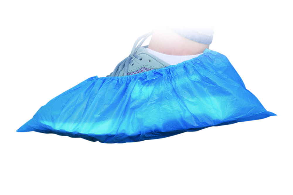 Wegwerpoverschoenen CPE, 30 µm, blauw