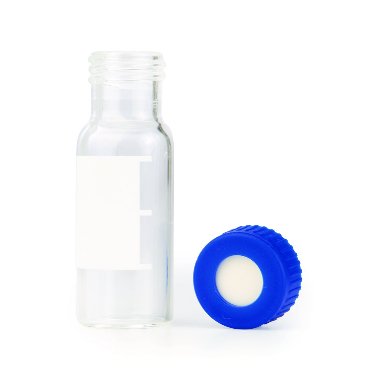 glasfles, blau deksels, blauwe dop, kleine fles, lege fles