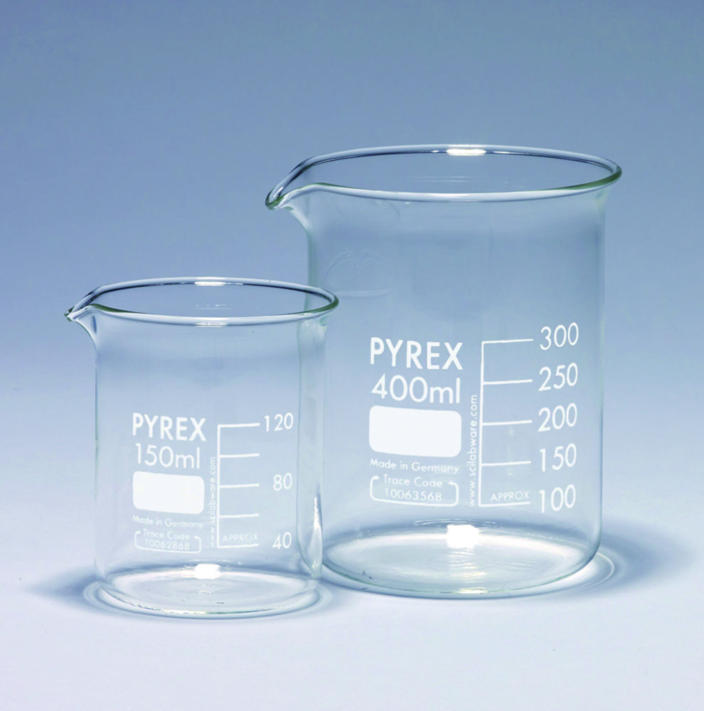 Bekerglas, 100ml, Pyrex  laag model