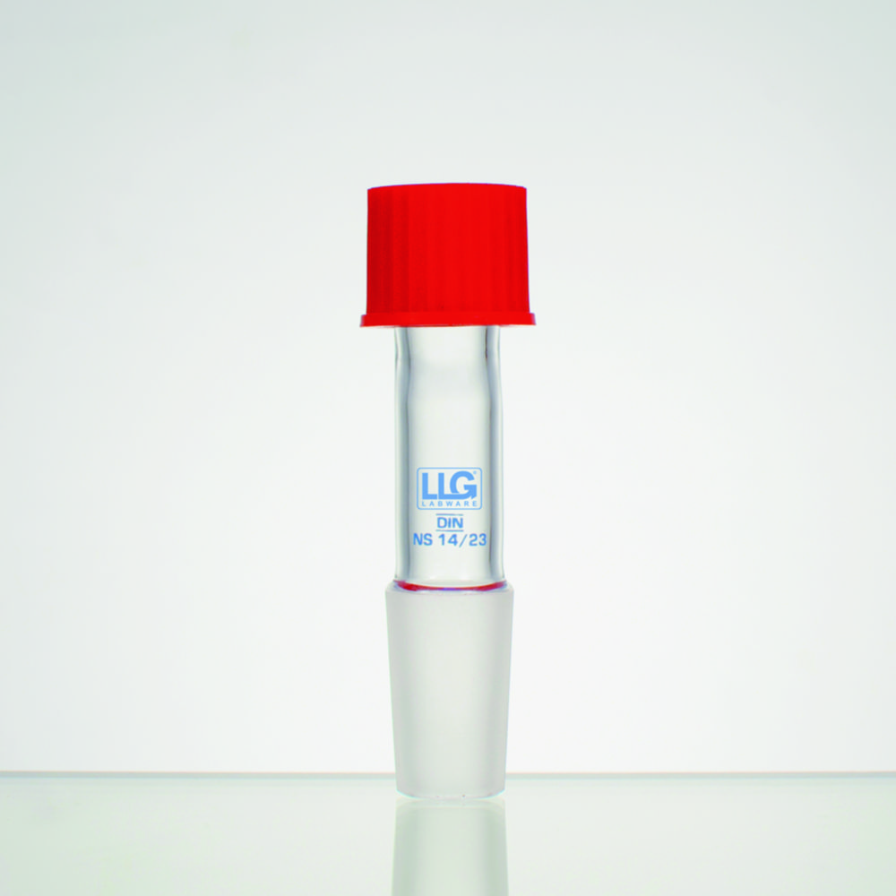 LLG adapter GL 14 voor thermometers 6-8 mm Ø, NS 29/32 Boro 3.3, rechte vorm