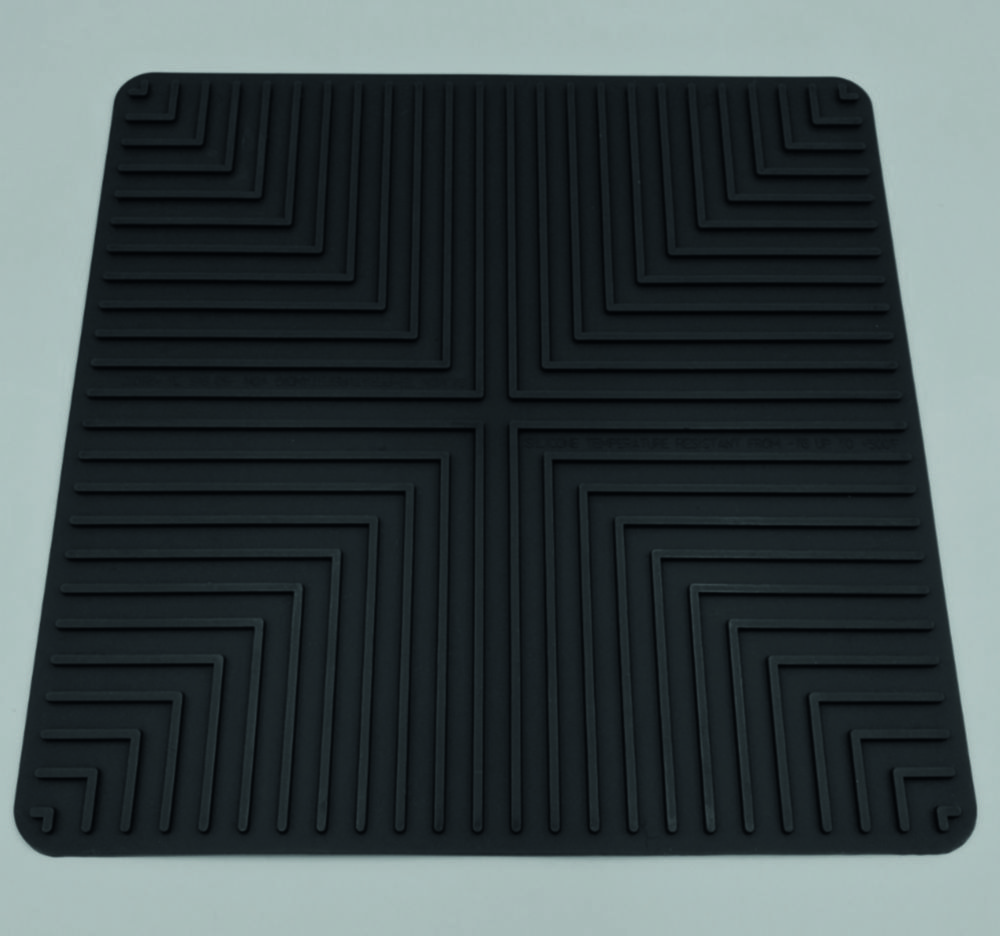 Antislipmat 250x250 mm  siliconen, tot 260°C, zwart