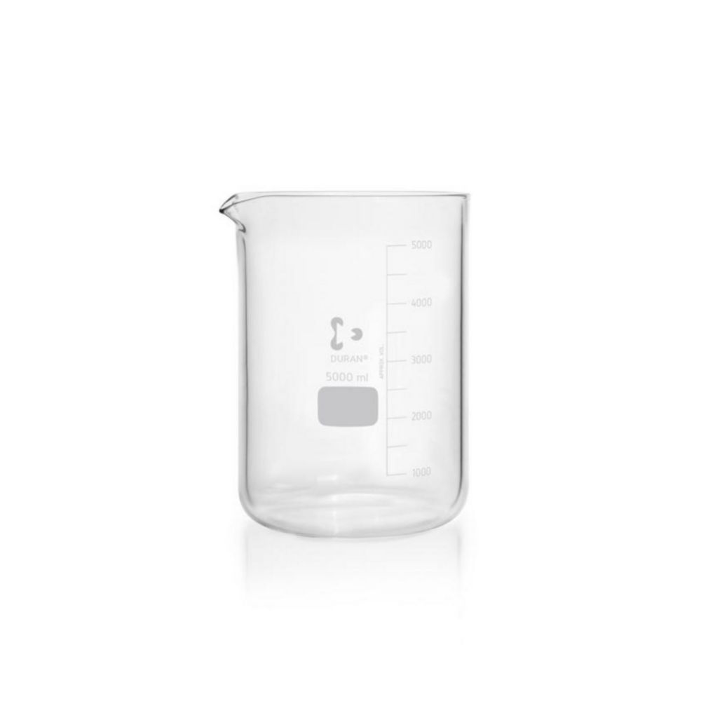 Bekerglas 5 l, schenktuit, Ø  182 mm, h 256 mm, m verdeling