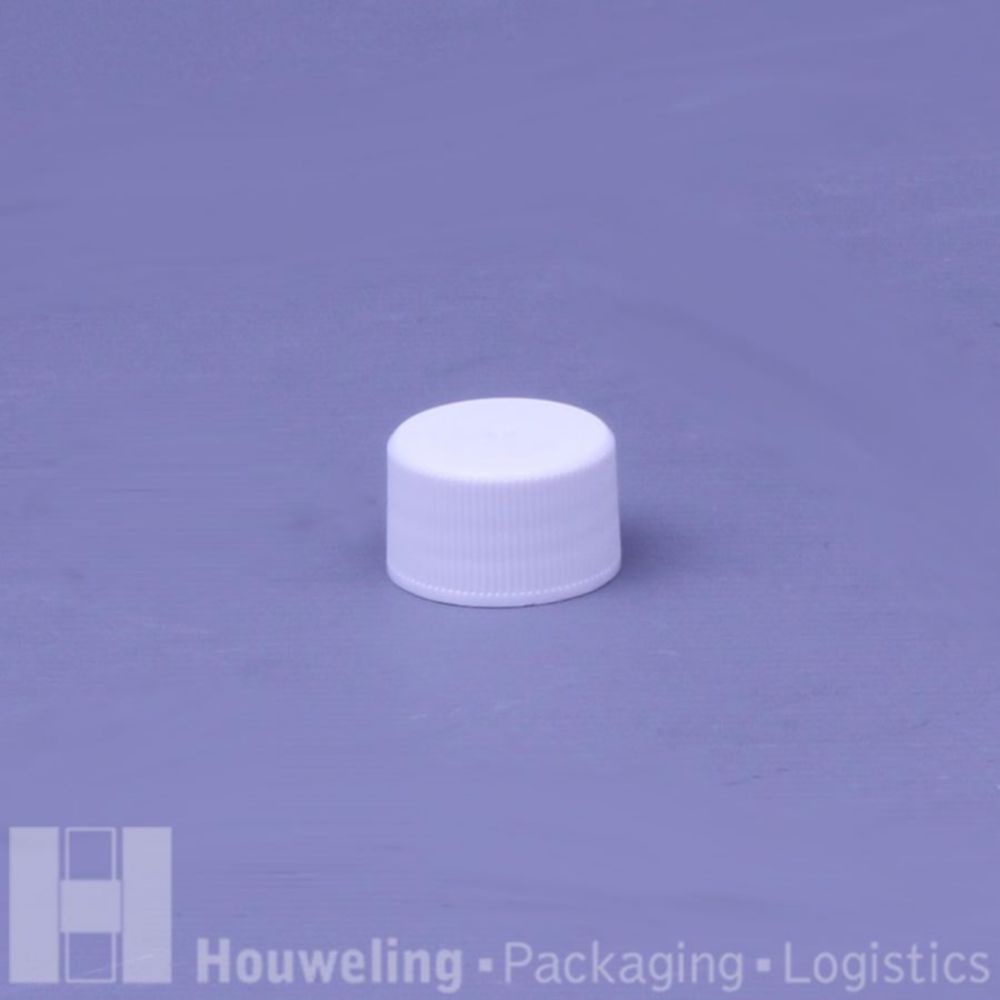 Schroefdop DIN 28, 28mm wit  fles = 34343011