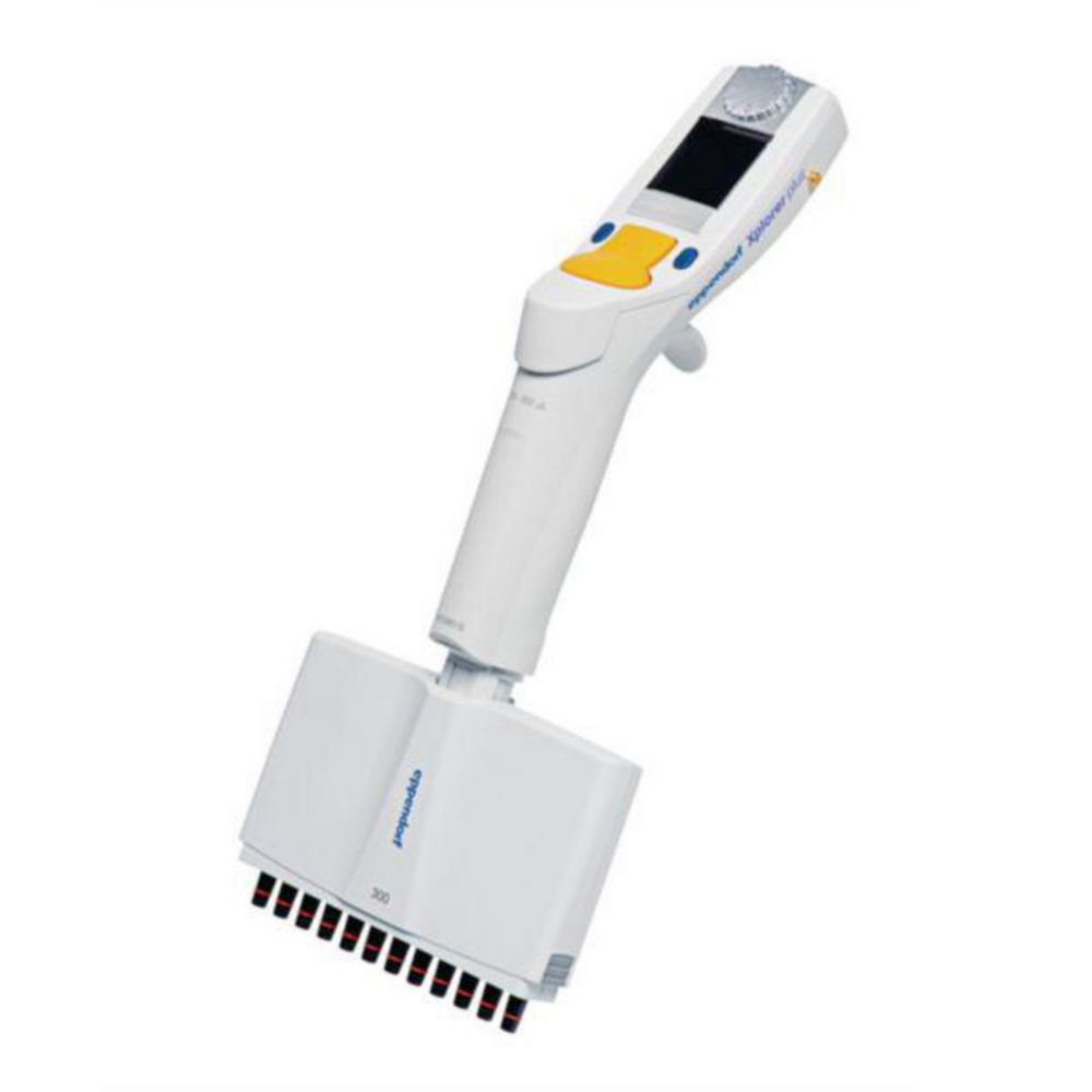 Pipet Xplorer plus 12 kanaal 15-300 µl, rocker schakelaar oranje
