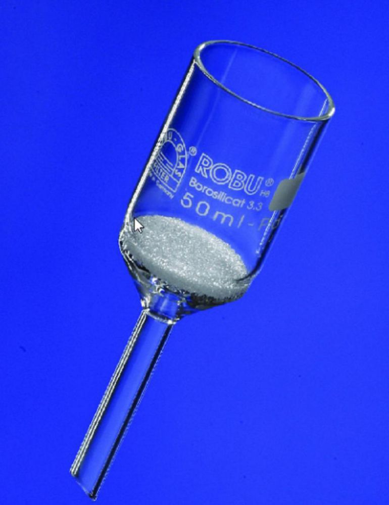 Glasfiltertrechter 50 ml,  por 3, Ø 36 mm, steel Ø 10 mm