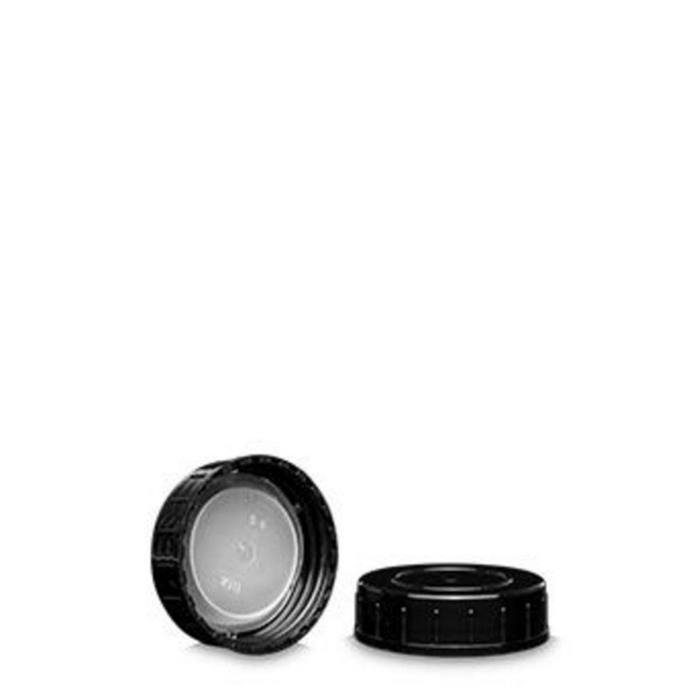 Schroefdop DIN 45, zwart, PP, met LDPE inlage