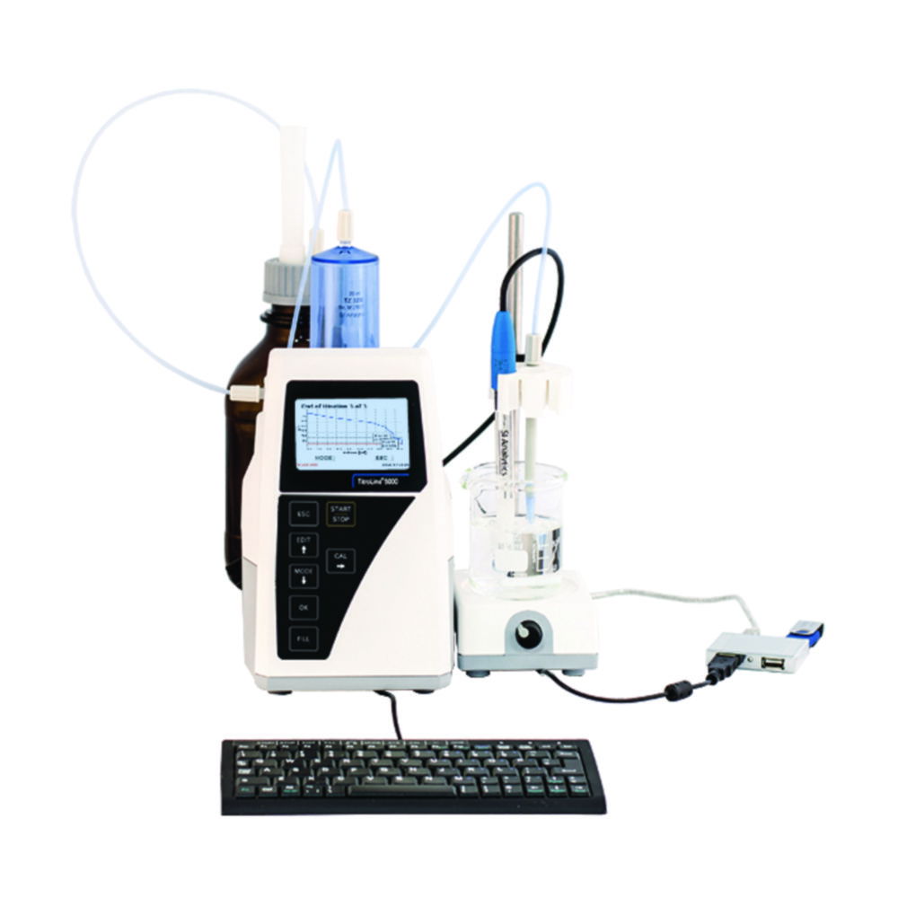 Titrator, TitroLine TL 5000, 20 Zuurset, zuur-basetitraties, incl TL 5000/20 M1, pH-bufferset L 4895