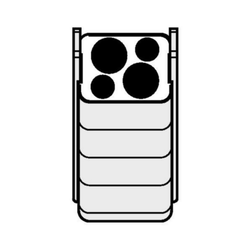 Adapter voor rechthoekig bekerglas, 2x30ml