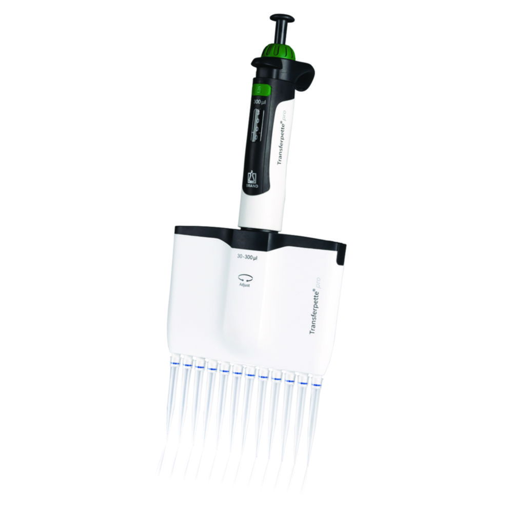 Microliterpipet Transferpette® pro, variabel, Multikanaals, 30 - 300 µl