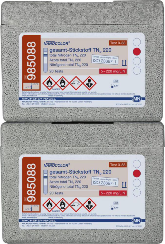 Kuvettentest Totale stikstof  220 met barcode 5-220 mg/l N