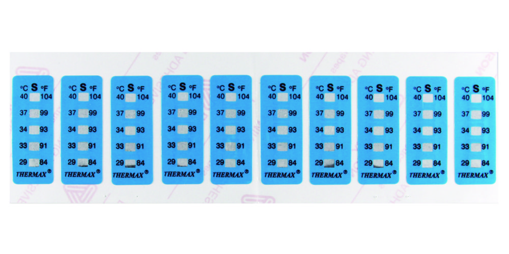 Temperatuur stroken Thermax 5  Type S, bereik +29 - +40°C
