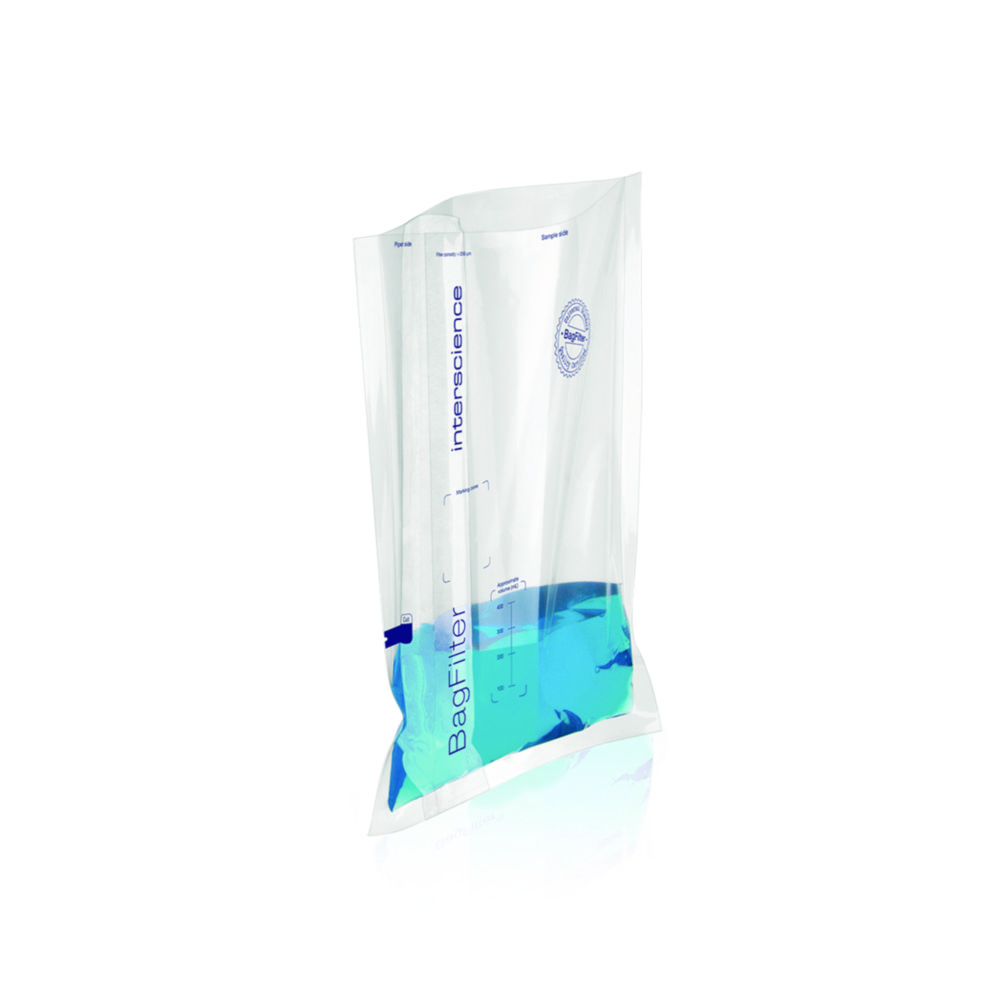 LabBlender zakken "BagFilter P 400" zijfilter, 190 x 300 mm, 400ml, steriel, pak van 20x25 stuks