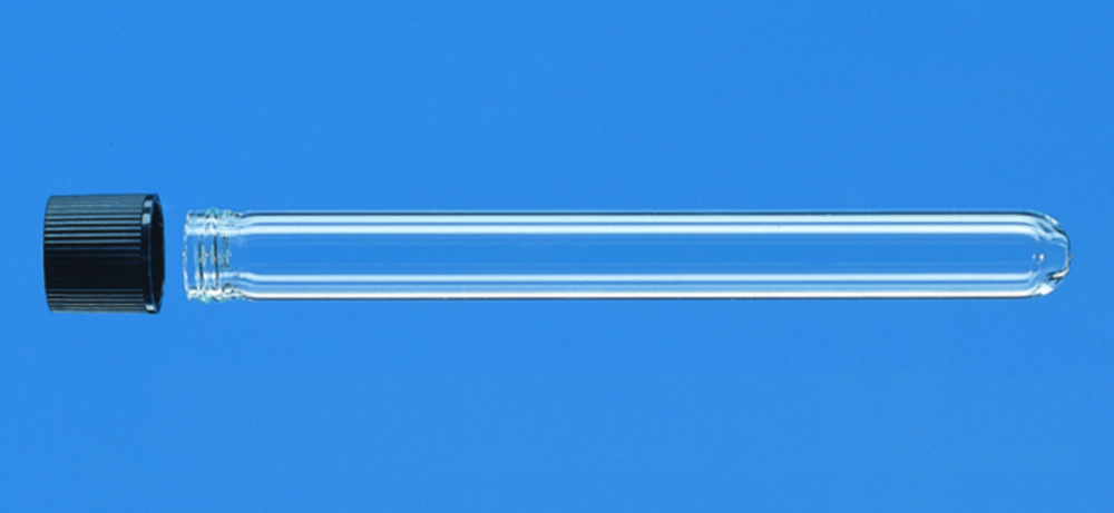 Cultuurbuizen 100 mm, Ø 16 mm  AR-glas, schroefdop en inlage