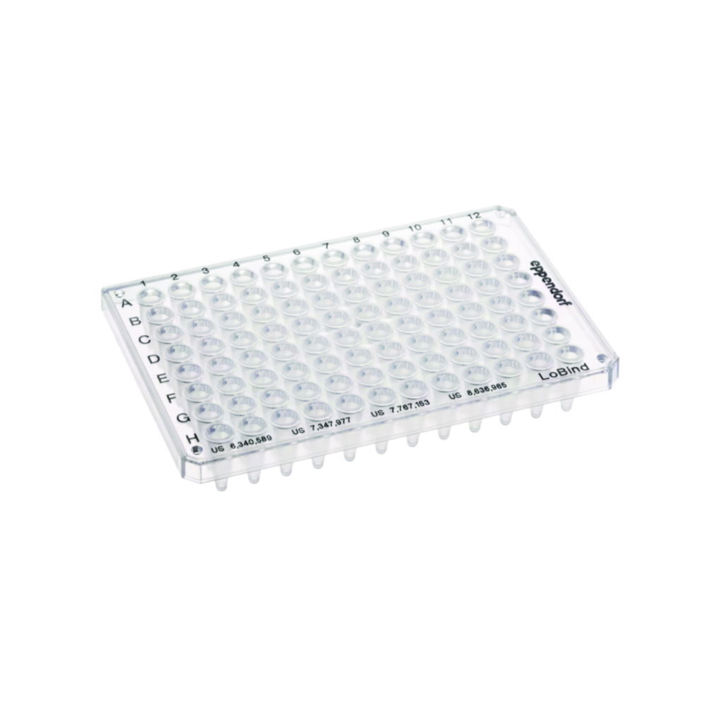 plaat met 96 holtes, microplaat, laboratoriumbenodigdheid, helder plastic, transparante deksel