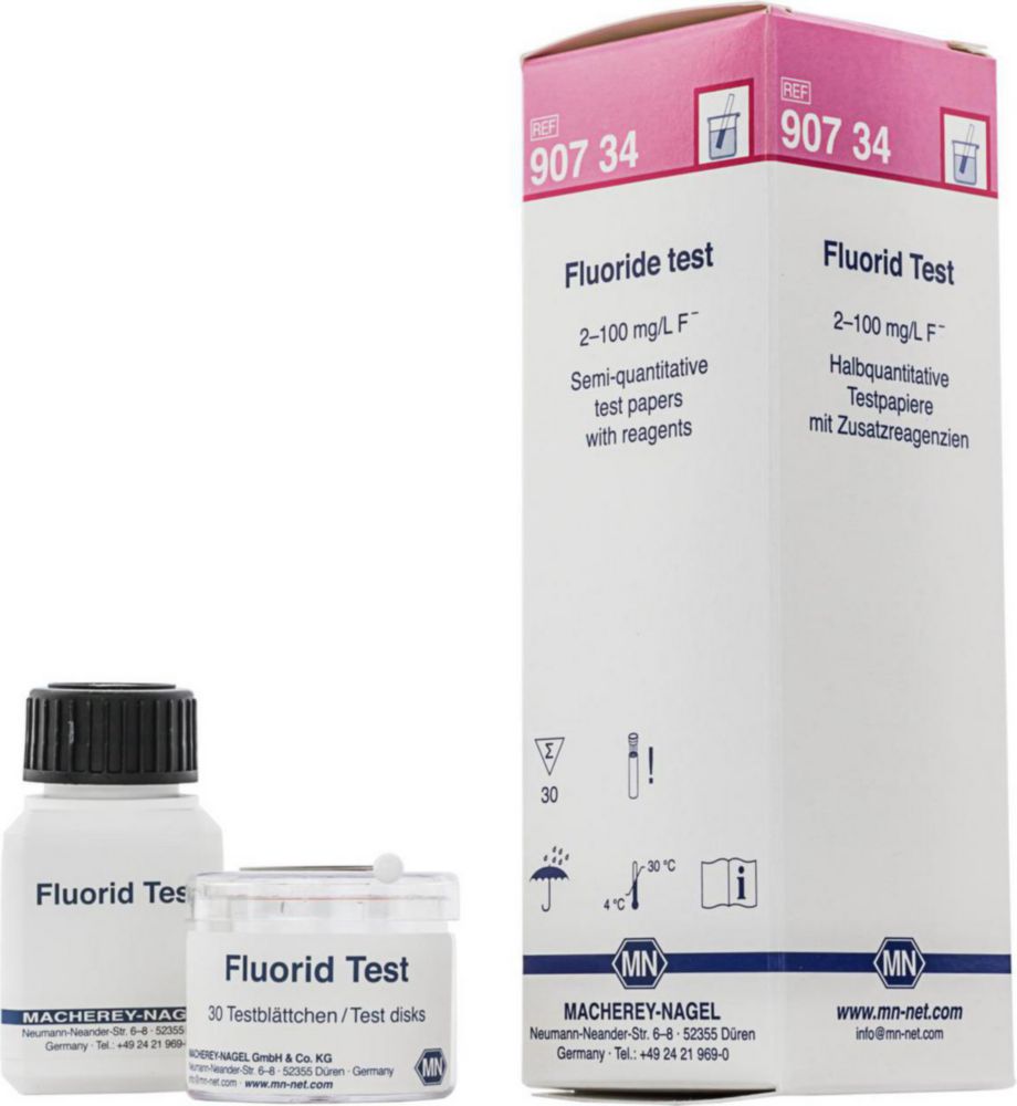 Teststrips voor Fluoride  incl. reagens