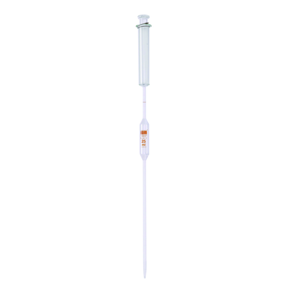 Volpipet 10 ml bruine graduering, met zuiger