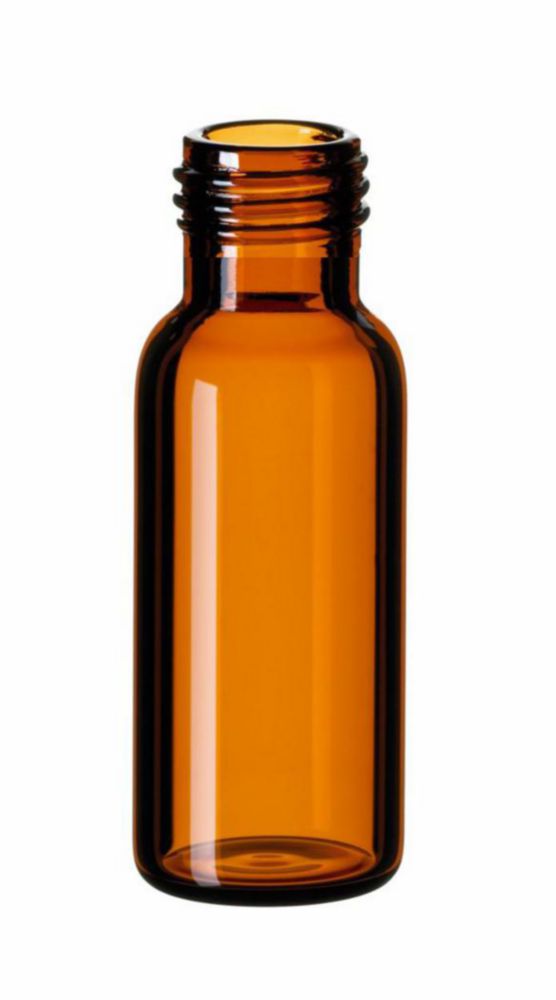 Vials 1,5 ml, glas 32x11,6 mm bruin, schroefnek ND9, vlak