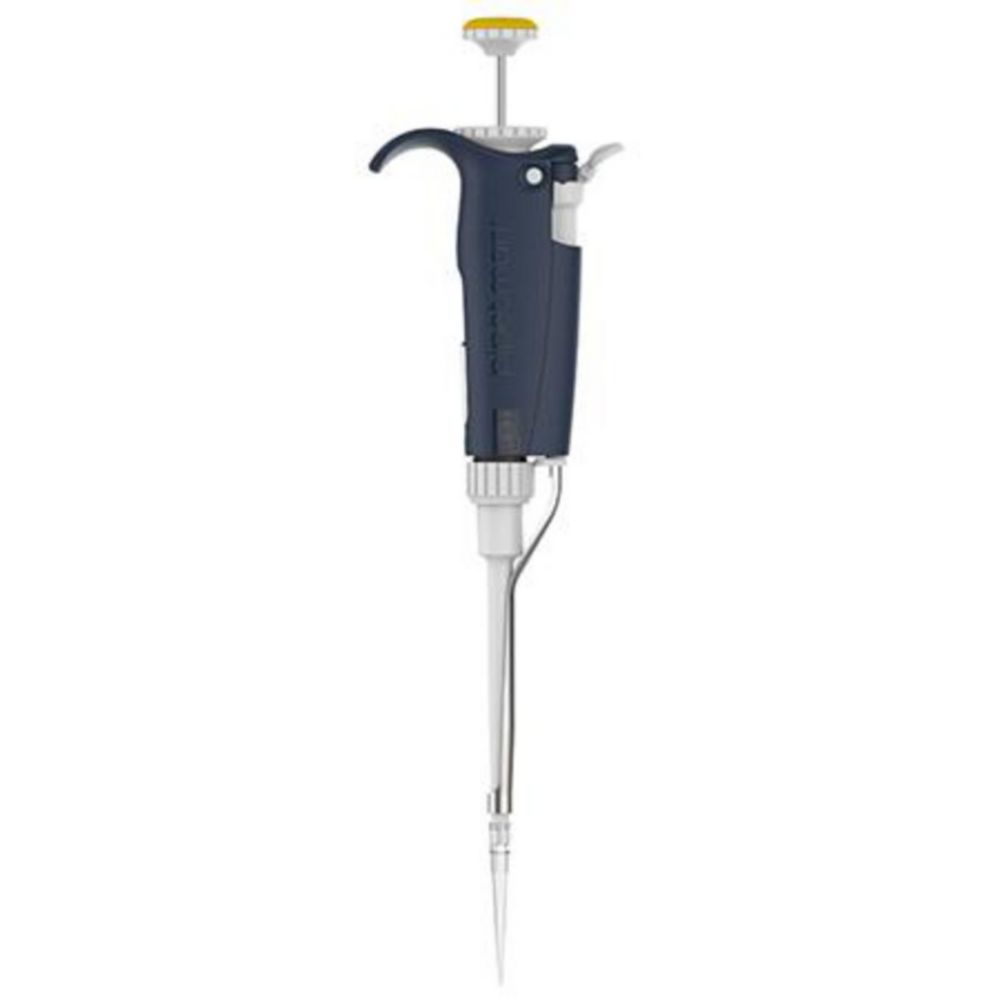 Pipet Pipetman L, P200L, RVS injector, 20-200 µl, geel