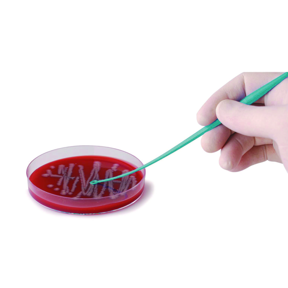 Entoog 1 µl, PS, blauw steriel, met naald, onderverpakt per 10