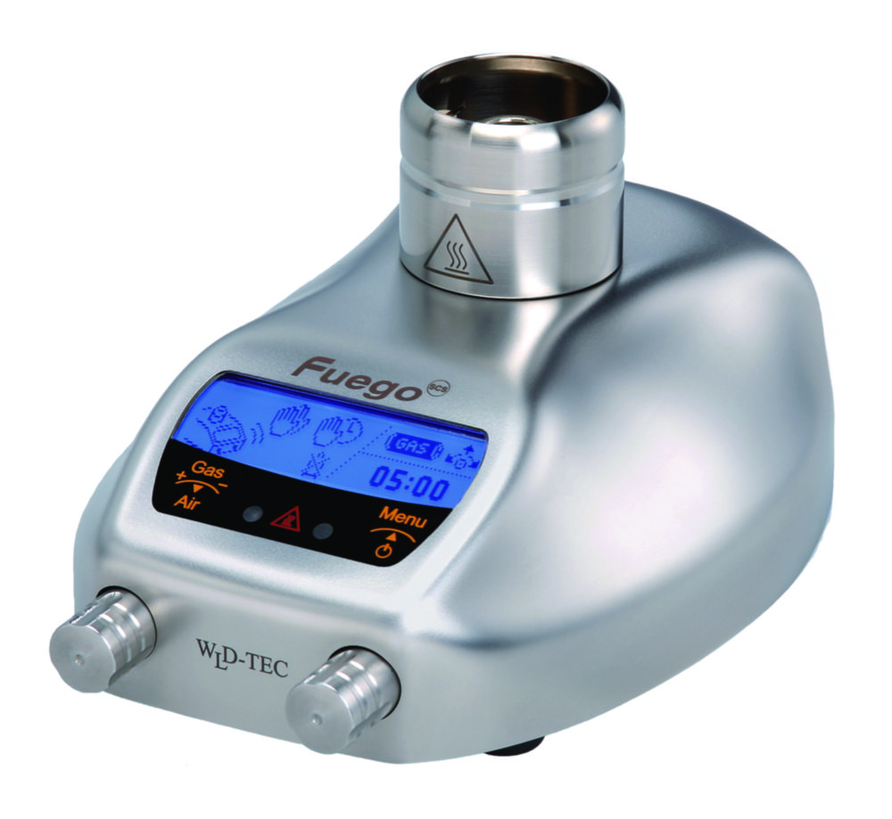 apparaat voor dampen, vaporizer, digitaal display, zilverkleurig, gas/air regeling