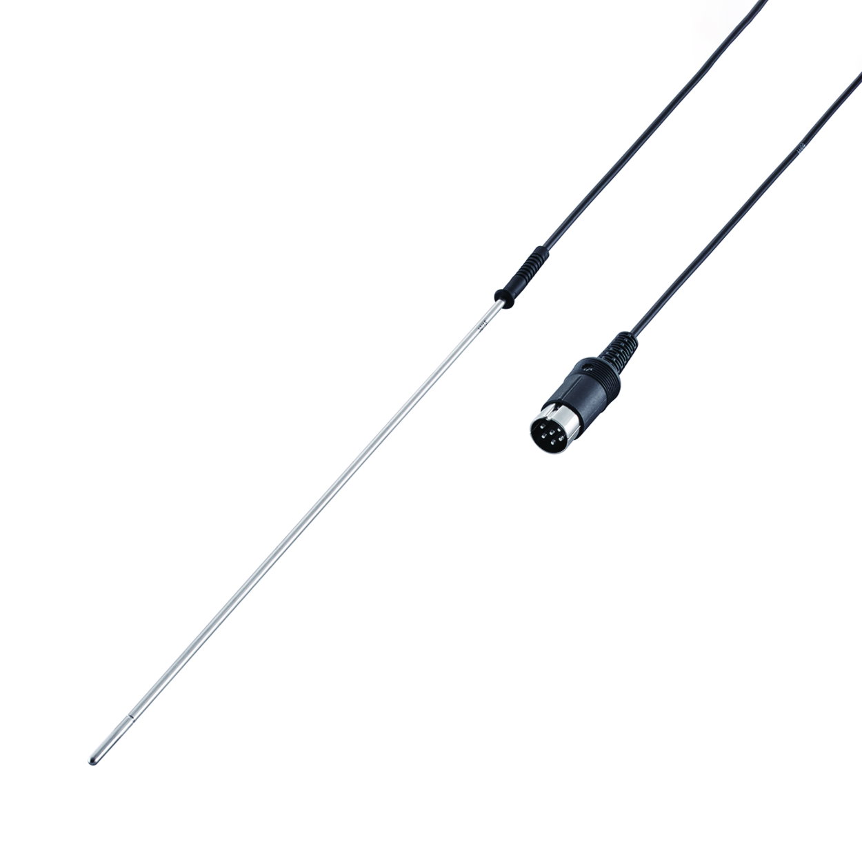 stereo kabel, DIN-connector, metalen stang, sensorklep, kabel met connector