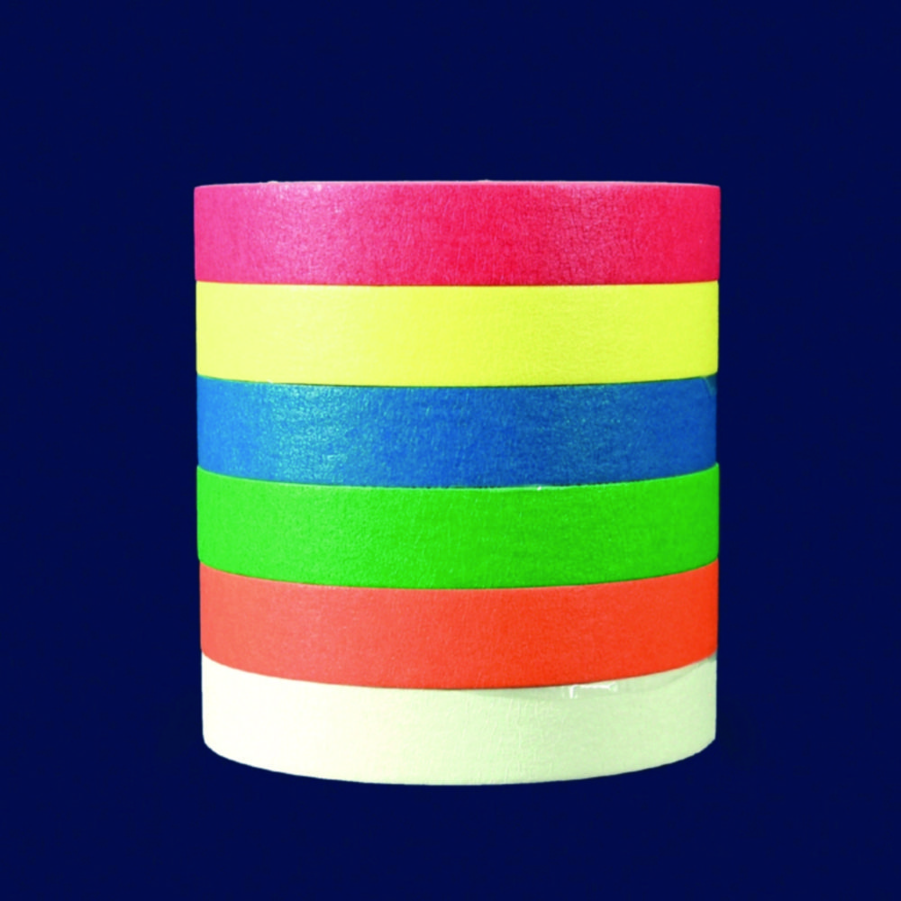 Etikettentape, schrijfbaar  Regenboog set, 6 rollen a 30M