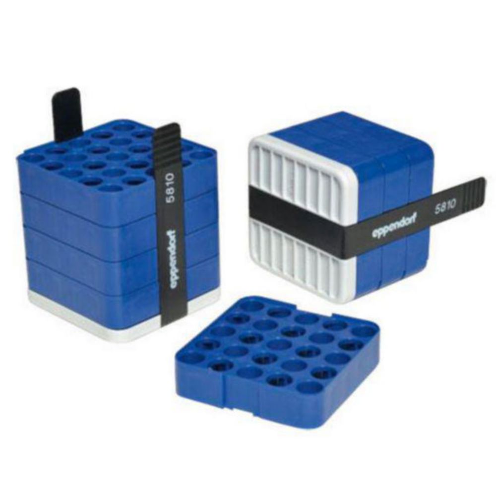 Adapter, voor 25 rondbodembuisjes van 2,6 - 5 ml of 500 ml rechthoekige bucket