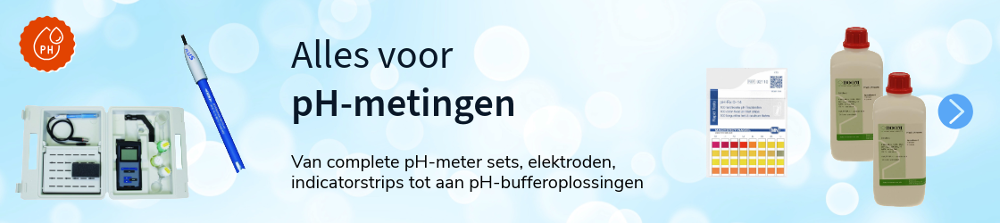 pH-meter, elektrode, tester, fles, kleurkaart