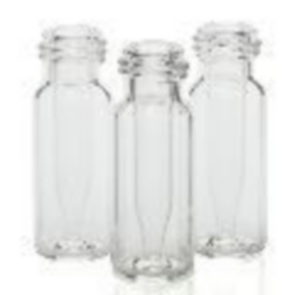 Vials 0,3 ml, glas 32x12 mm  helder, schroefnek, Insert