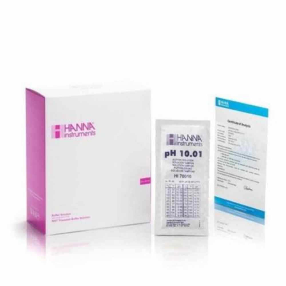 Bufferoplossing pH 10,01, Foliezakjes 25 stuks a 20ml, kleurloos, NIST
