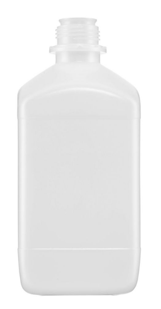 Fles 2500ml, Vierkant, HDPE, Nauwmonds, Helder, zonder dop