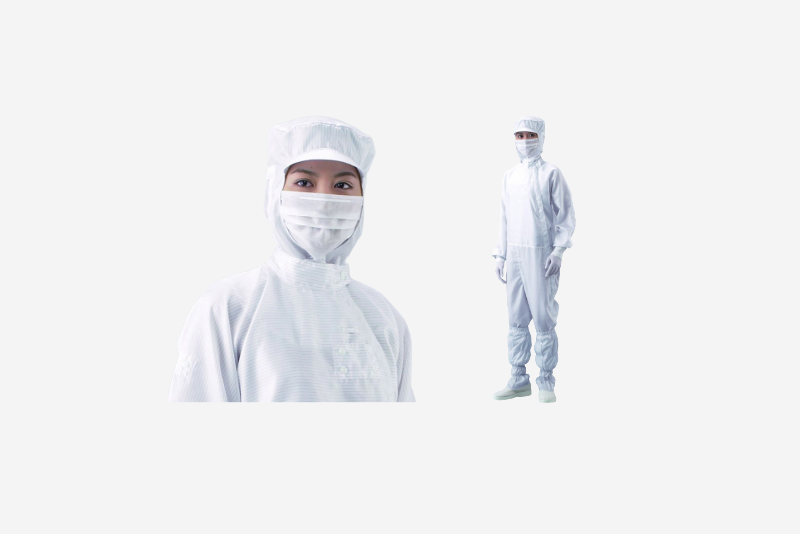 beschermende overall, kledingpak, chirurgische kleding, hoedje, gezichtsmasker