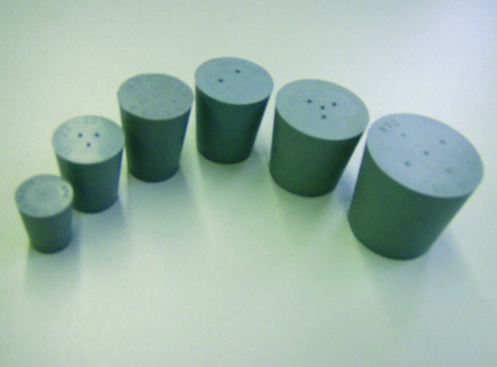 Stop rubber Ø OxB 21x27 mm  h= 30 mm, grijs
