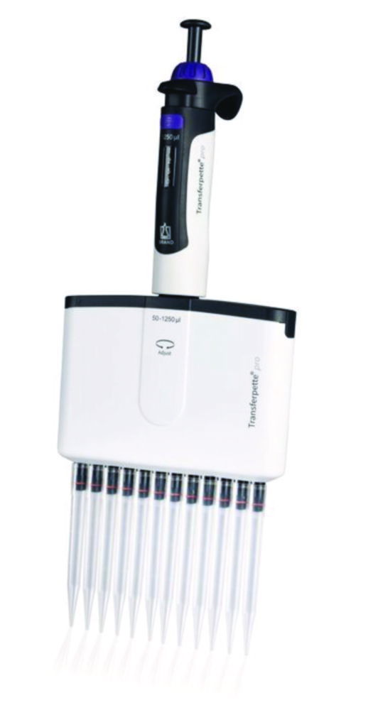 Microliterpipet Transferpette® pro, variabel, Multikanaals, 50 - 1250 µl