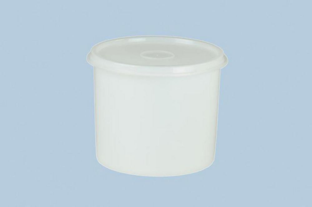 Pot 1000 ml, HDPE, wit  goed sluitende dop 136x110 mm