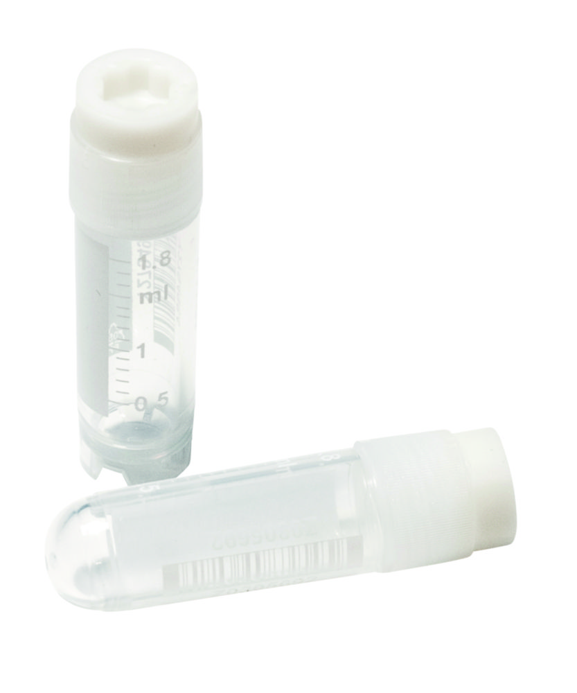 Cryovials 5,0 ml, PP, steriel, binnendraad, zonder starand, schrijfvlak
