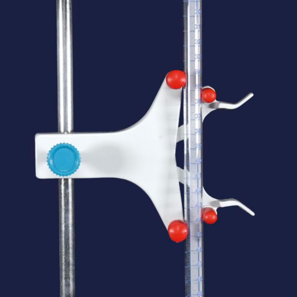 Buretklem, voor 1 buret, staal, voor 10-12 mm statiefstaaf