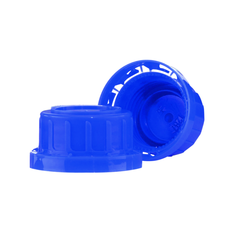 Schroefdop(org)PP,blauw,GL32K  tbv.HDPE/glas vierk.flessen WM