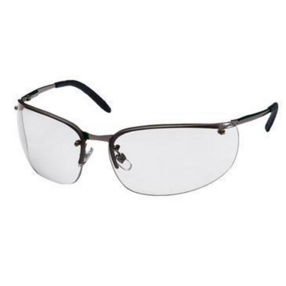 zonnebril, rond, transparante lenzen, metaal frame, neusvakken met clip