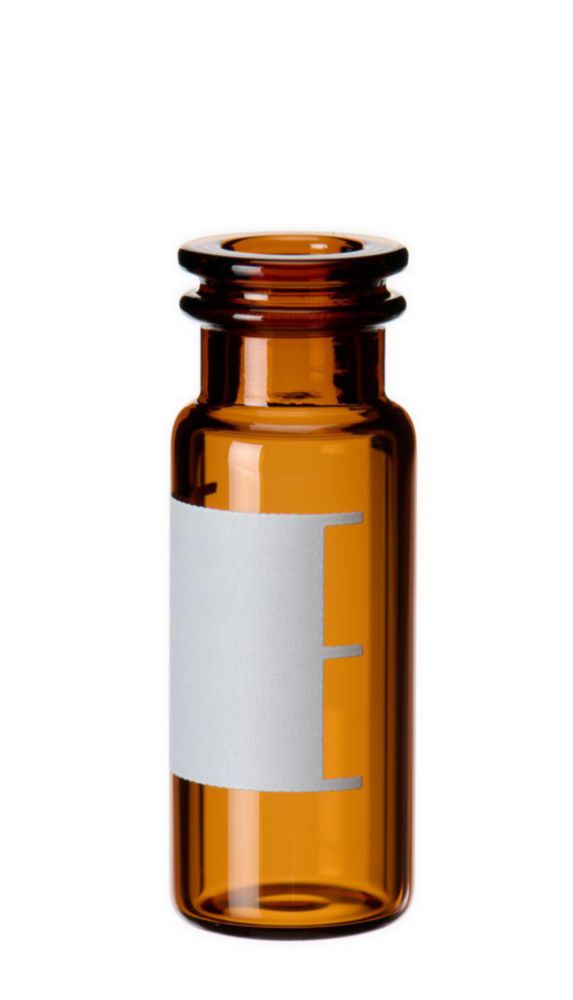 Vials 1,5 ml, glas 32x11,6 mm bruin, Snap-nek ND11, vlak