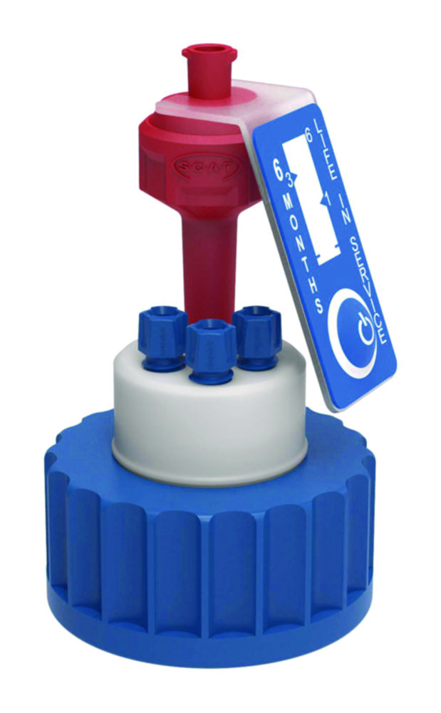 SafetyCap III, GL/S40, 3x PFA-fittings 3,2mm OD+luchtventiel